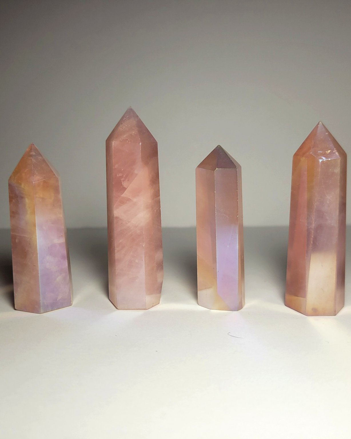 Angel Aura Rose Quartz Tower