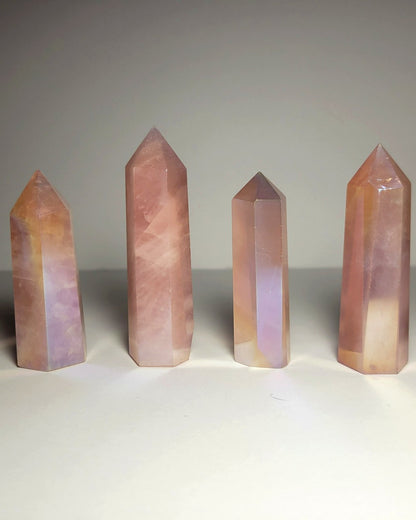 Angel Aura Rose Quartz Tower